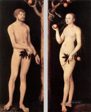 Adán y Eva 1531 religioso Lucas Cranach el Viejo desnudo Pinturas al óleo
